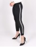 Women Cotton Feel Double Striped Yoga/Running Leggings